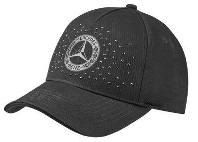 Женская бейсболка Mercedes-Benz Women's Cap, Vintage Logo, Crystal, Black