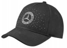 Женская бейсболка Mercedes-Benz Women's Cap, Vintage Logo, Crystal, Black