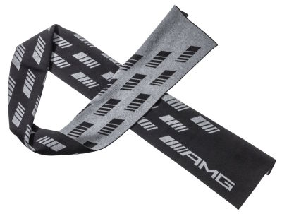 Вязаный шарф Mercedes-AMG Knitted Scarf, Unisex, Grey/Black