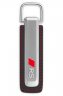 Брелок для ключей Audi Key Ring RS, silver/black, red stitching