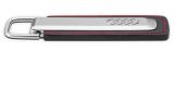Брелок для ключей Audi Key Ring S, silver/black, red stitching, артикул 3182500200