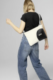 Сумка через плечо MINI Car Face Shoulder Bag, White/Black, артикул 80225B320C7