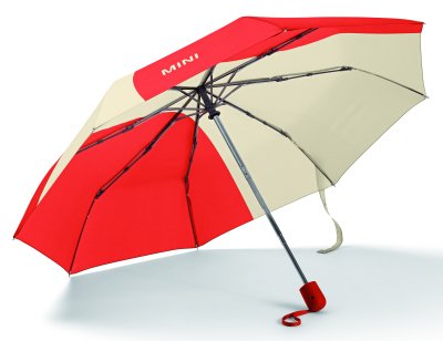 Складной зонт MINI Car Face Detail Foldable Umbrella, rebel red/vibrant silver