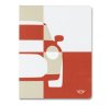 Блокнот MINI Car Tile Notebook, rebel red/vibrant silver/white