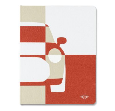 Блокнот MINI Car Tile Notebook, rebel red/vibrant silver/white