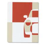 Блокнот MINI Car Tile Notebook, rebel red/vibrant silver/white, артикул 80245B32100