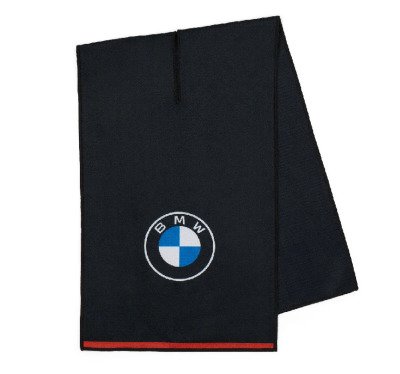 Полотенце для гольфа BMW Golfsport Microfiber Player Towel, by COBRA, Black/Red