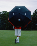 Зонт-трость BMW Golfsport Tour Stick Umbrella, by COBRA, Black/Red, артикул 80235B83F73