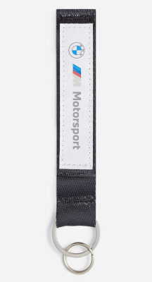 Брелок для ключей BMW M Motorsport Key Ring, black/white