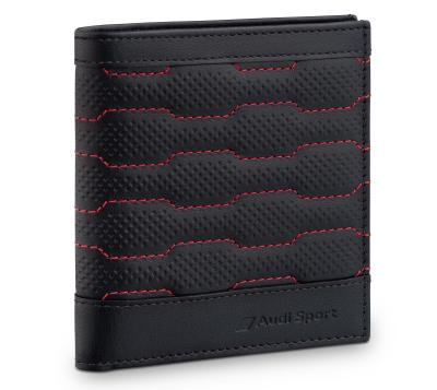Кожаный мини-кошелек Audi Sport small wallet leather, black/red