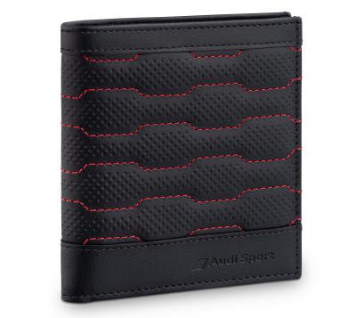 Кожаный мини-кошелек Audi Sport small wallet leather, black/red