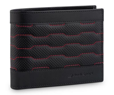 Кожаный кошелек Audi Sport Wallet Leather, black/red