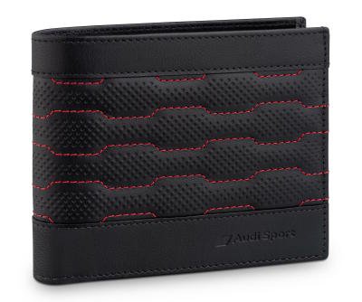 Кожаный кошелек Audi Sport Wallet Leather, black/red