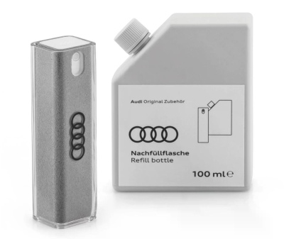 Средство для очистки дисплеев и глянцевых поверхностей Audi 2-in-1 Display Cleaner with Refill Bottle